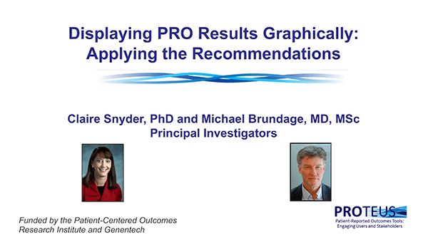 Cover of Displaying PRO Results Graphically Applying the Recommendations PowerPoint