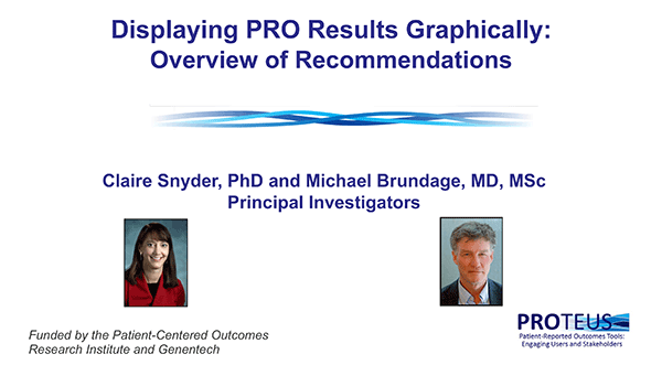Cover of Displaying PRO Results Graphically Overview of Recommendations PowerPoint