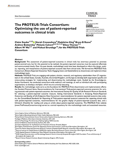 Cover of Overview Commentary The PROTEUS-Trials Consortium