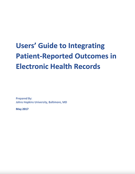 Cover of Users Guide to Integrating Patient Reported Outcomes in Electronic Health Records