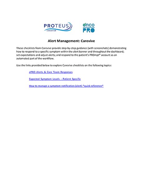 Cover of Alert Management Carevive