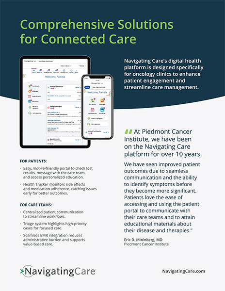 Cover of Navigating Care Comprehensive Solutions for Connected Care one pager