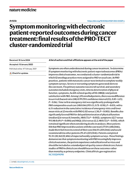 Symptom Monitoring With Electronic Patient-Reported Outcomes During Cancer Treatment Cover Cover of Symptom Monitoring With Electronic Patient-Reported Outcomes During Cancer Treatment