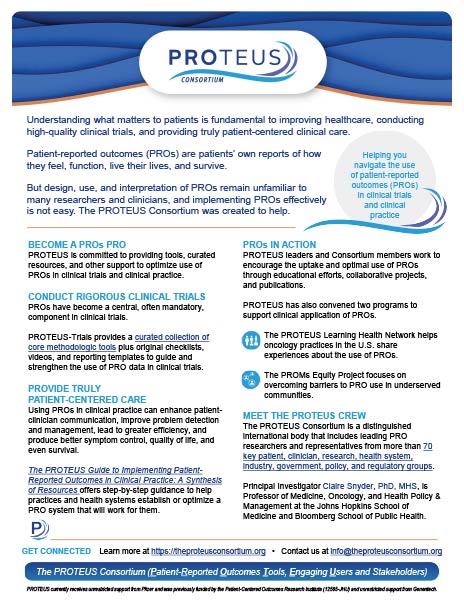 Cover of PROTEUS One Pager